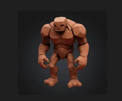 Rock earth Golem miniature