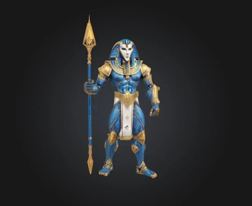 Egypt style warrior king