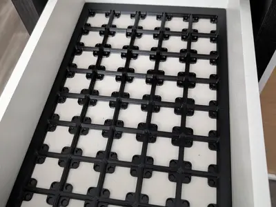 Gridfinity Baseplate for IKEA MICKE storage unit (optionally magnets)