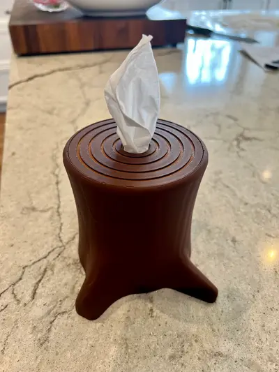 Nature’s Touch – Tree Stump Tissue Box