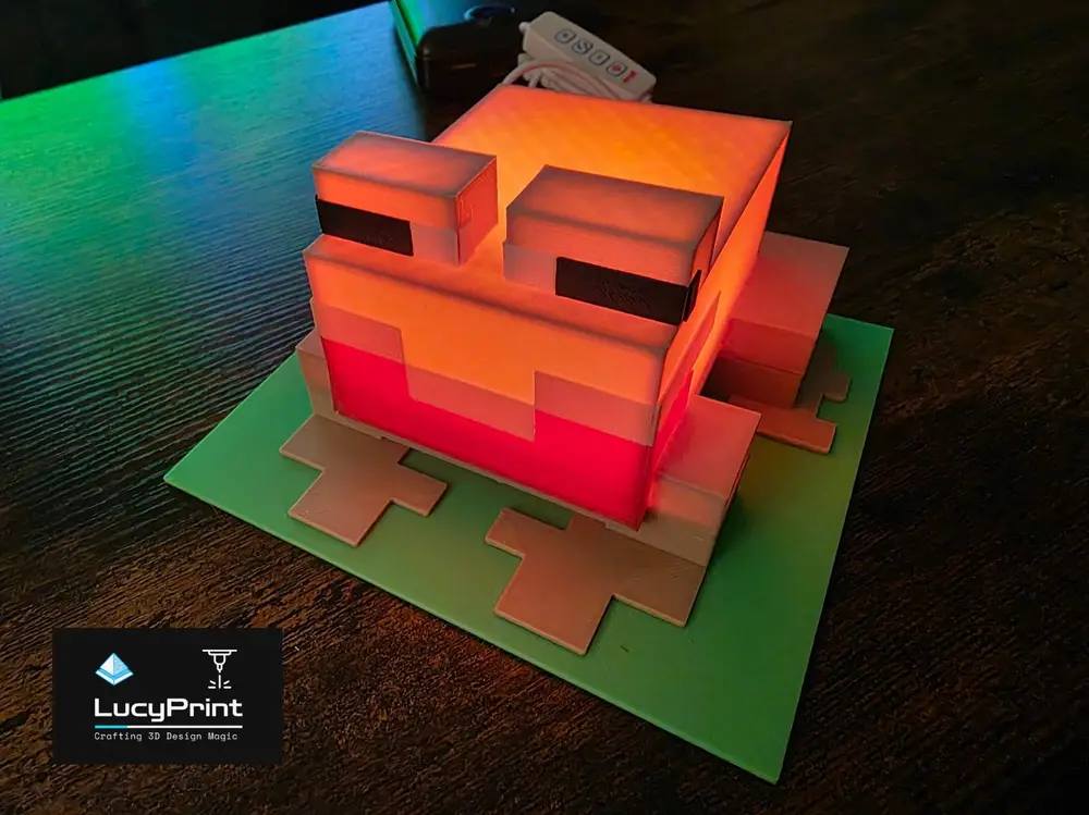 Minecraft Frog 3D Lightbox