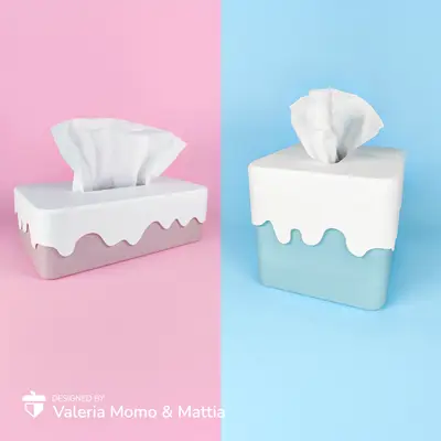 Dessert Tissue Box, 2 sizes, No Supports