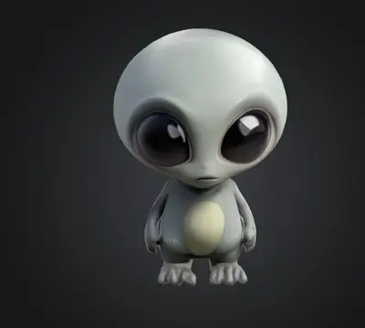 Cute chibi alien