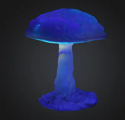 Bioluminescent mushroom alien