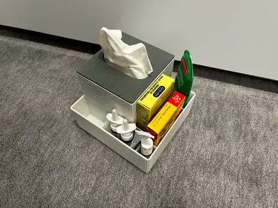 Tissue box organizer