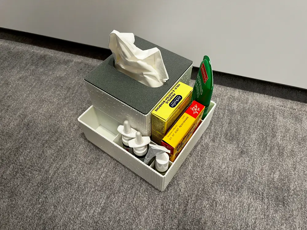 Tissue box organizer