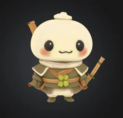 Samurai dumpling chibi