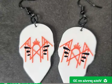 Aretes largos con máscara Vessel