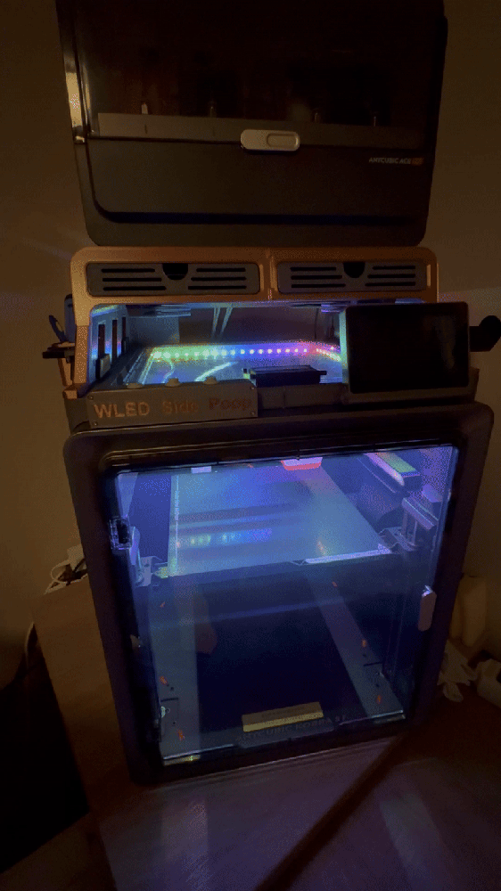 WLED / LED light control unit for the Kobra S1 riser with control buttons