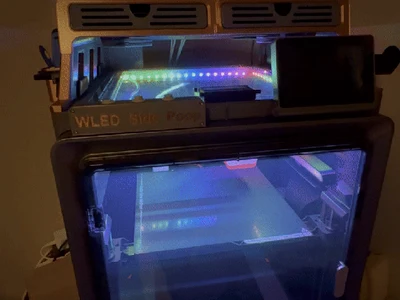 WLED / LED light control unit for the Kobra S1 riser with control buttons