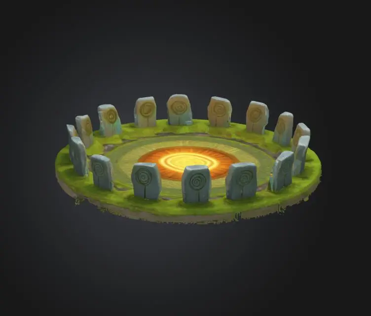 Magical celtic stone circle conjuring