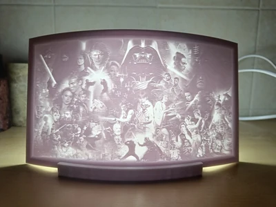 STAR WARS LITHOPHANE ARC PHOTO LAMP