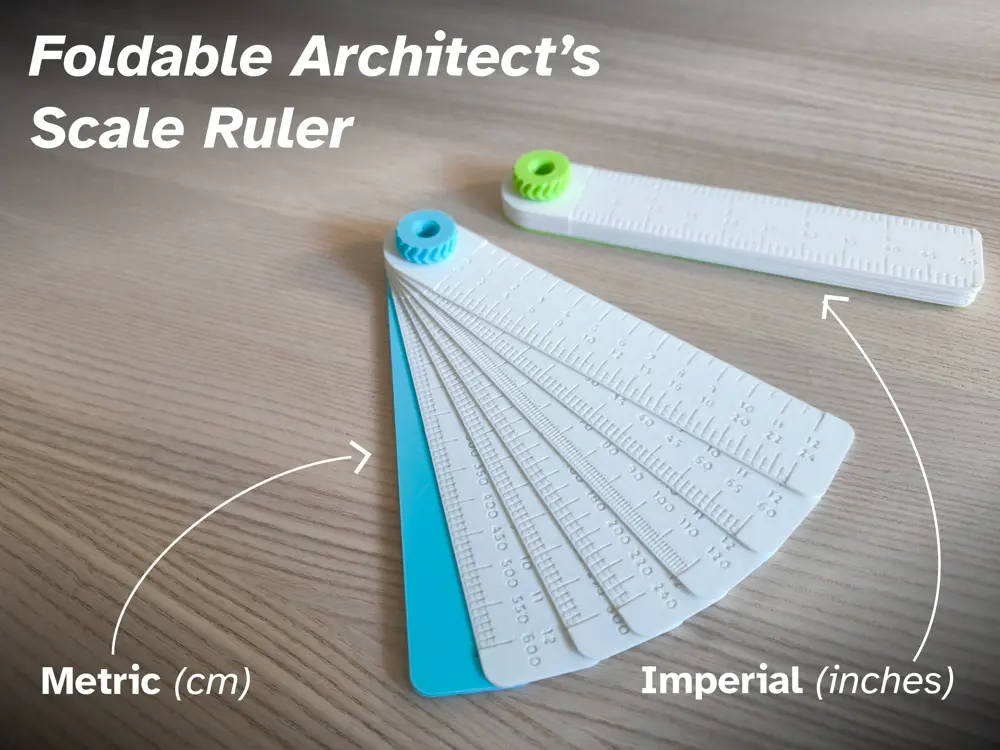 Foldable Architect’s Scale Ruler (Metric & Imperial)