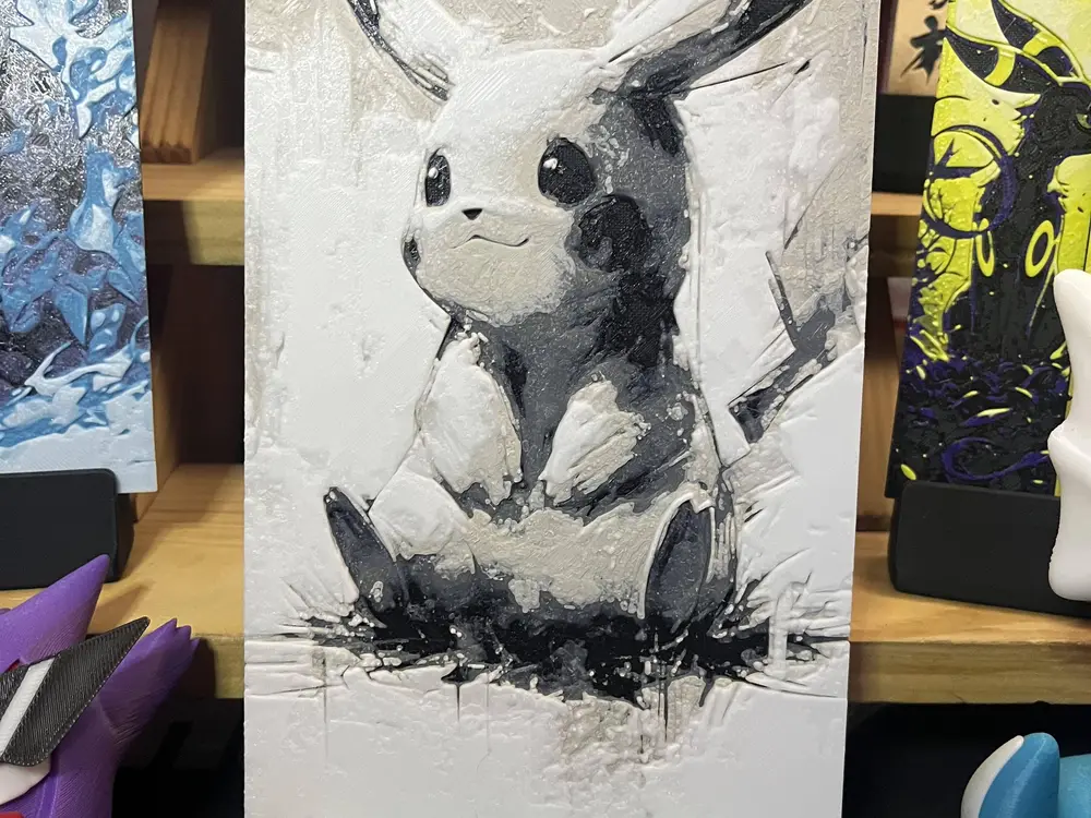 Pikachu Sketch HueForge