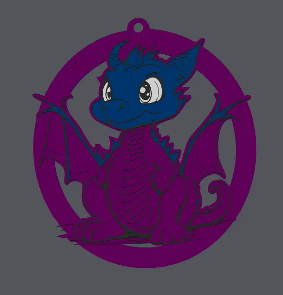 Purple dragon Pendant