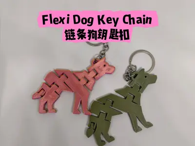 Flexi Dog Keychain