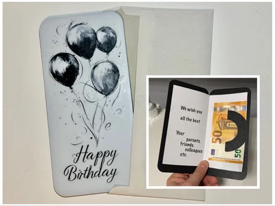 greetings card Happy Birthday baloon