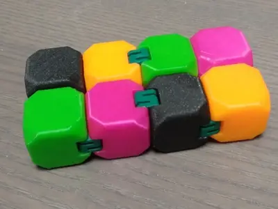 Infinity Cube (fidget cube) with interchangeable hinges