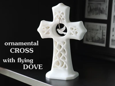 Ornamental Cross with Dove