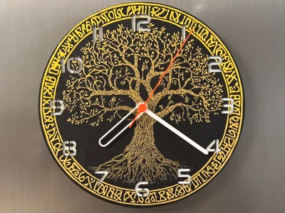 wall / desk clock Baum des Lebens HueForge