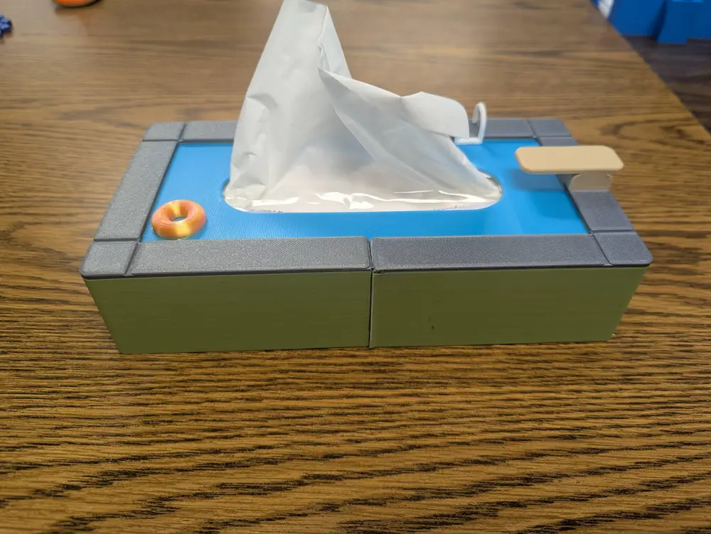 Swimming Pool School Tissue Box Cover