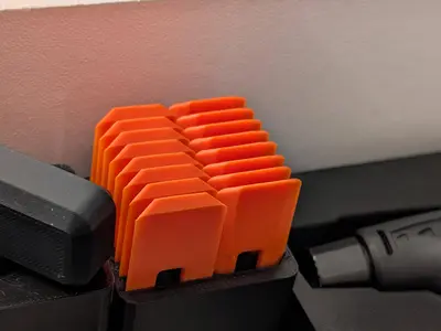 Gridfinity Optimized Bed Scraper XL 16 Blades Holder