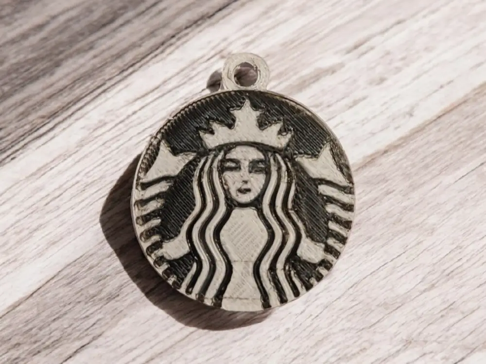 Starbucks logo keychain