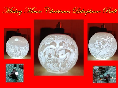 Mickey Mouse Lithophane Christmas Ball