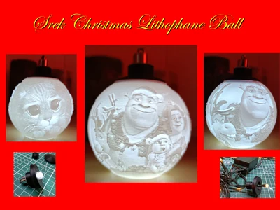 Shrek Lithophane Christmas ball