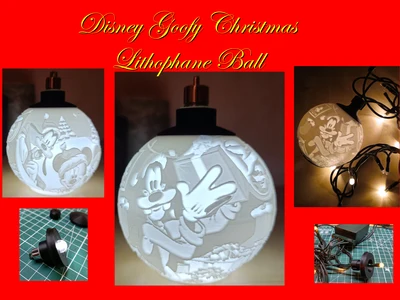Disney Goofy Lithophane Christmas Ball