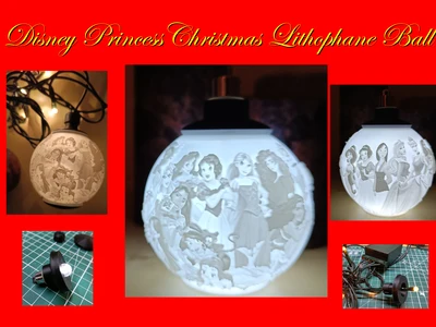 Disney Princess Lithophane Christmas Ball