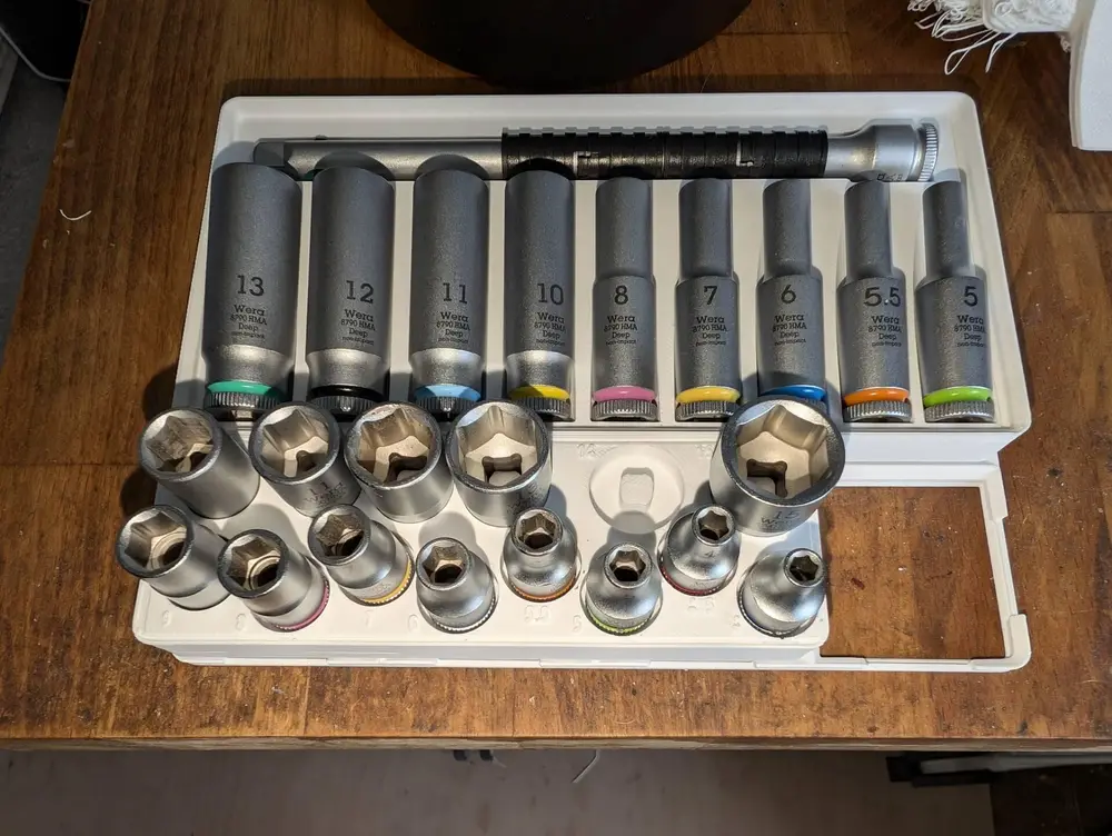 Gridfinity Wera 1/4" Drive Socket Storage