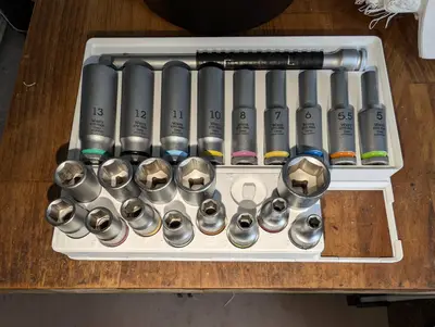 Gridfinity Wera 1/4" Drive Socket Storage