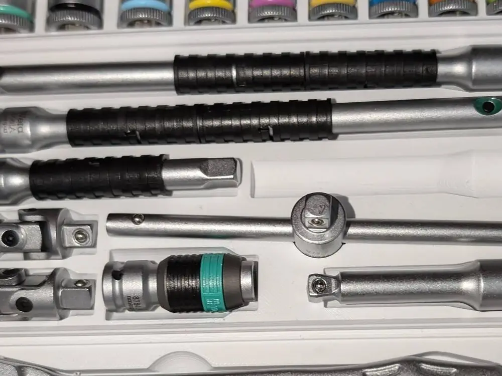 Gridfinity Wera 1/4" Drive Extensions Storage