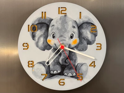 wall / desk clock cute Elephant