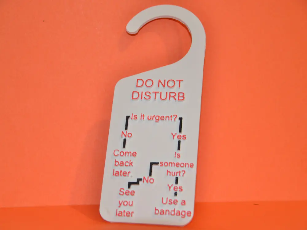 Do Not Disturb Flowchart Door Hanger