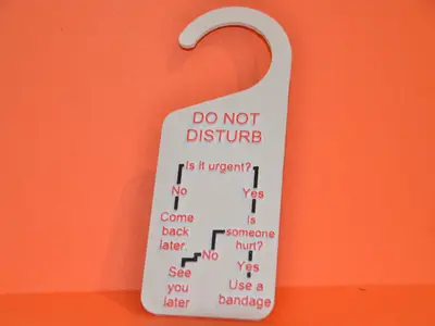 Do Not Disturb Flowchart Door Hanger