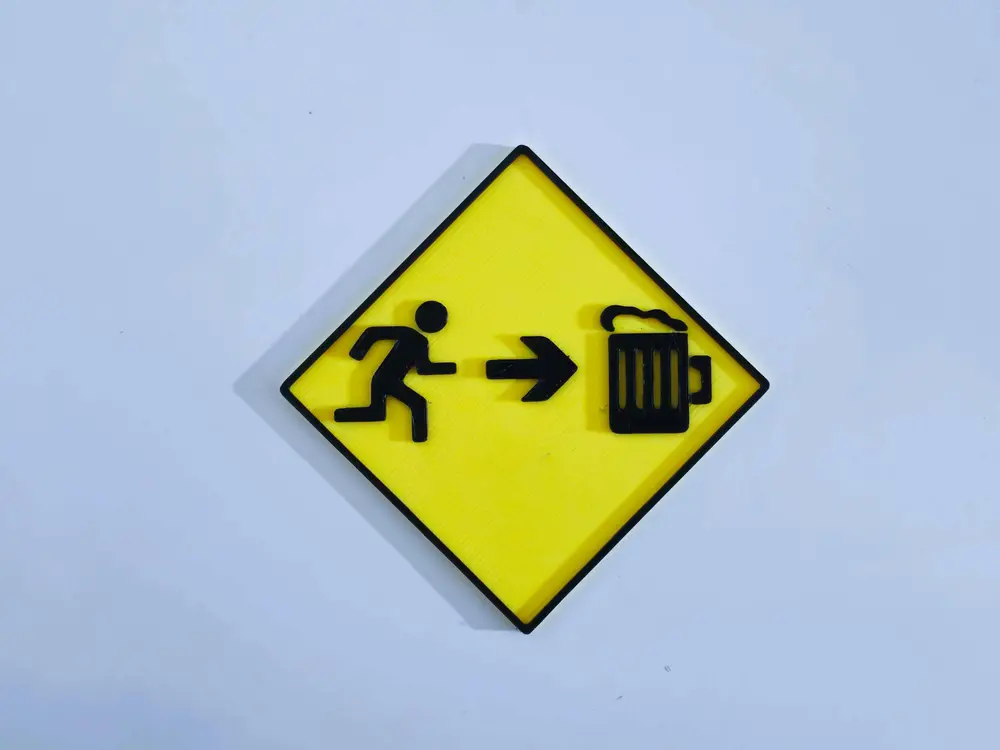 Beer direction - road sign