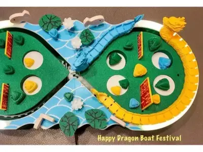 Ssangyong Park - Mini Electric Realistic Dragon Boat Race/双龙游园-mini电动拟真龙舟赛