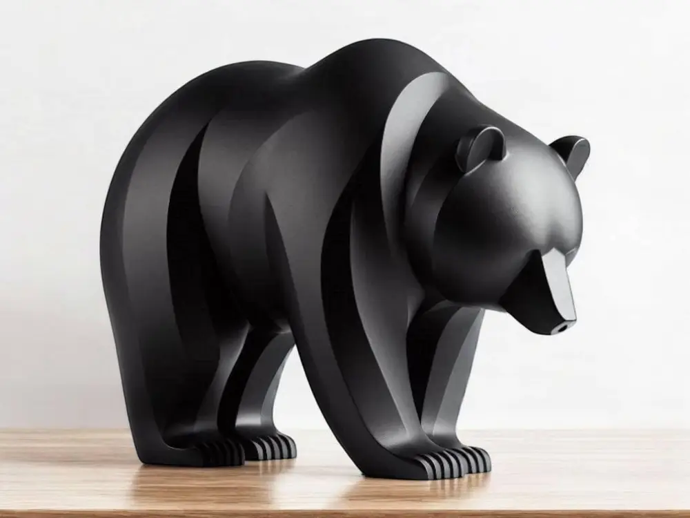 Minimalistically Designed Bear Sculpture