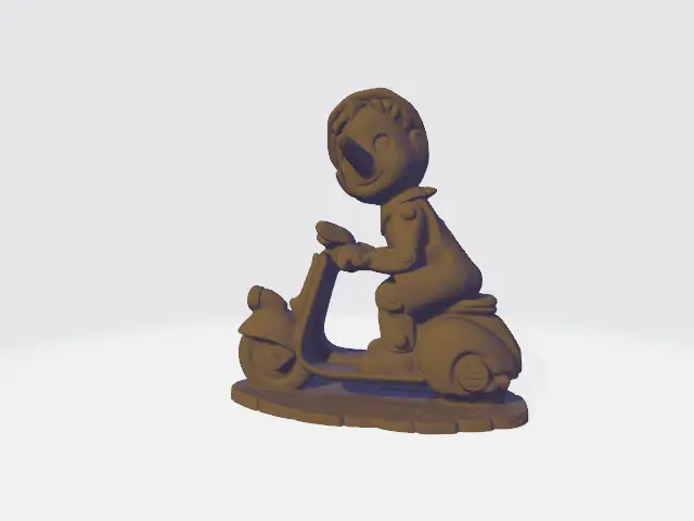 Pinocchio on a Vespa