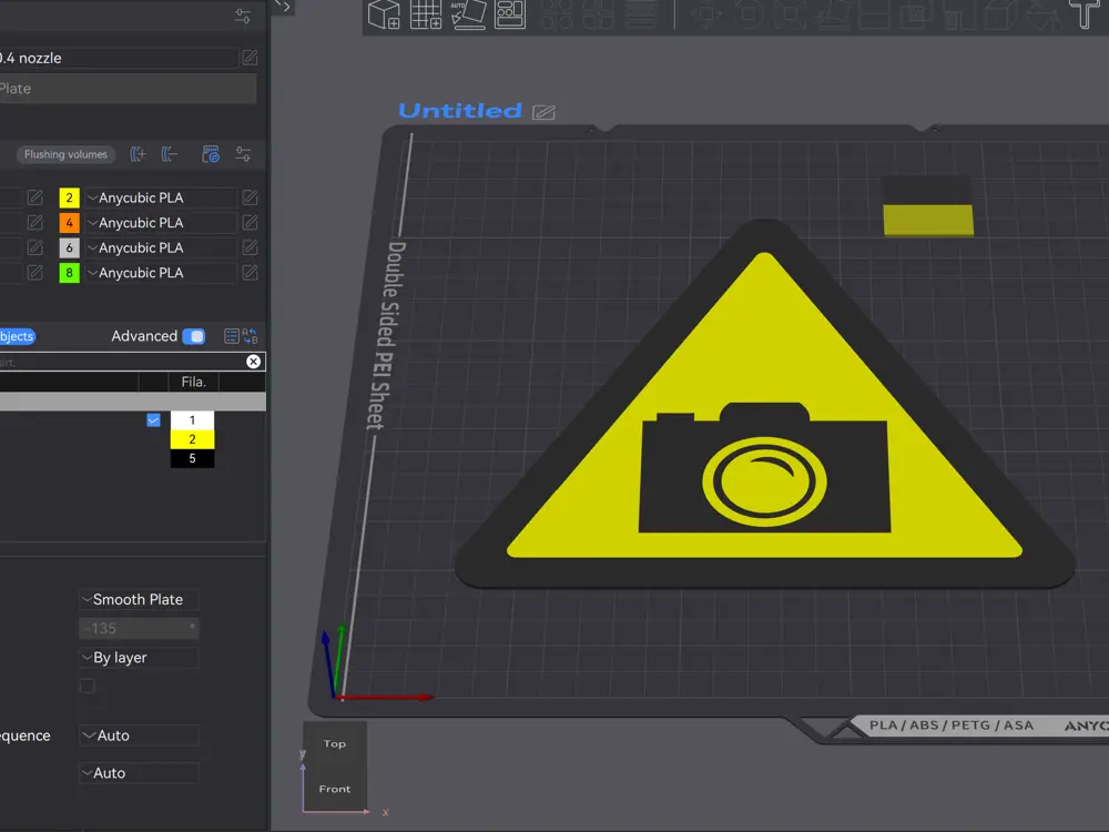 Video Surveillance Warning Sign – 3D Printable Warning Plate (Scalable & Multicolor)
