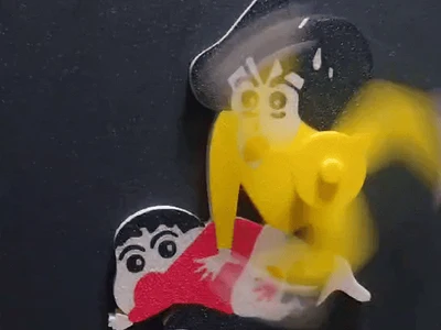 蜡笔小新打屁股冰箱贴