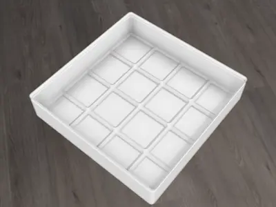 Gridfinity thin bin 4x4x5u - 0.8 mm wall thickness