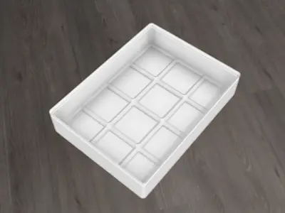 Gridfinity thin bin 3x4x5u - 0.8 mm wall thickness