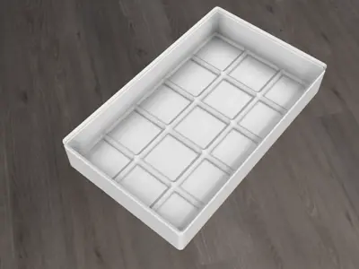 Gridfinity thin bin 3x5x5u - 0.8 mm wall thickness