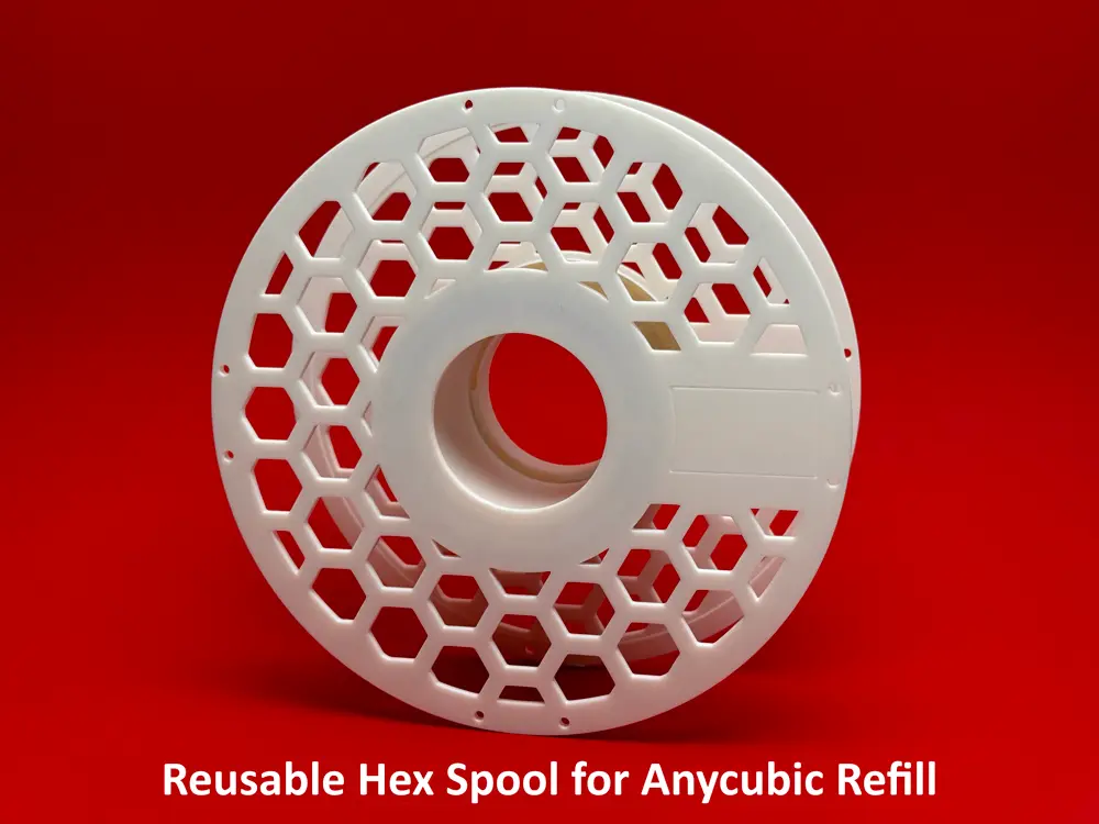 Reusable Hex Spool for Anycubic Refill