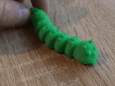 Articulated caterpillar keychain