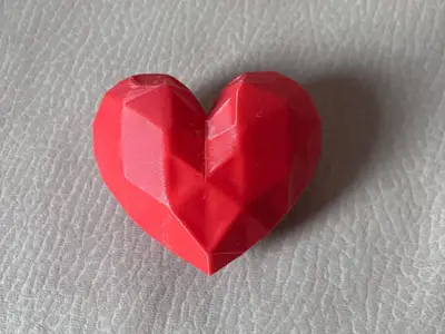 Low poly Heart Valentine's day