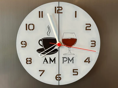 wall / desk clock AM PM